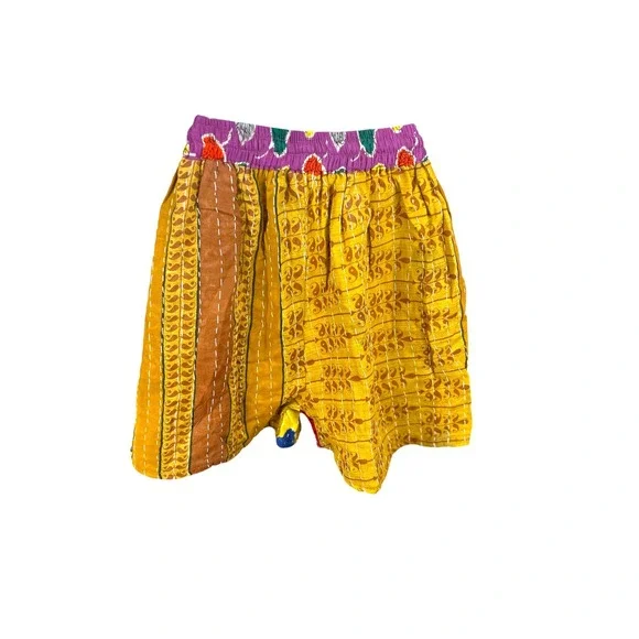 Jessica Taylor Kantha Patchwork 2 Piece Set Multicolor NWT Halter Tank , Shorts - Picture 4 of 9